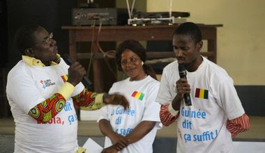 In Guinea, UNMEER Chief Joins Communities to Say ‘Ebola is Enough’